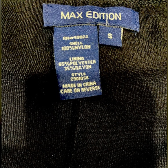 Max Edition Black Lace Sheath Party or Cocktail Dress Size 2 - Picture 7 of 8